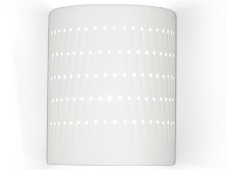 A19 Samos 1-Light White Wall Sconce