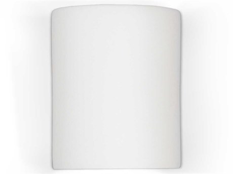A19 Leros 1-Light White Wall Sconce