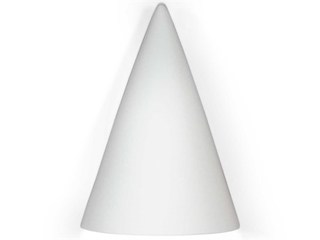 A19 Icelandia 1-Light White Wall Sconce