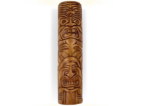 A19 Tiki Amber Palm Brown Wall Sconce