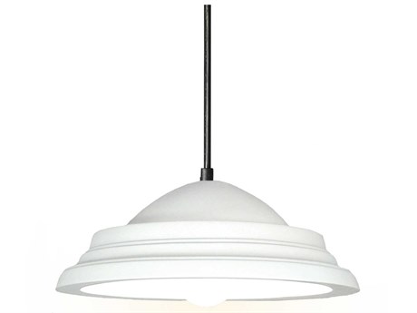 A19 Minorca 1-Light White Dome Mini Pendant