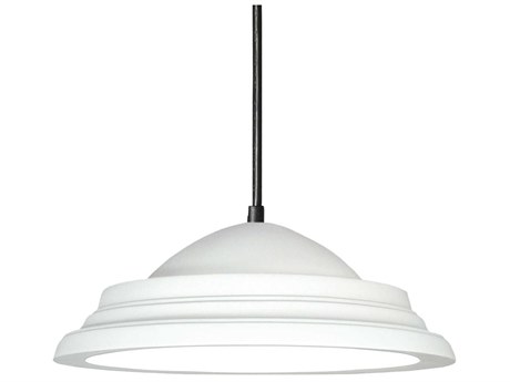 A19 Majorca 1-Light White Dome Pendant