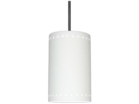 A19 Delos 1-Light White Cylinder Mini Pendant