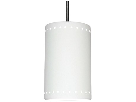 A19 Gran Delos 1-Light White Cylinder Mini Pendant