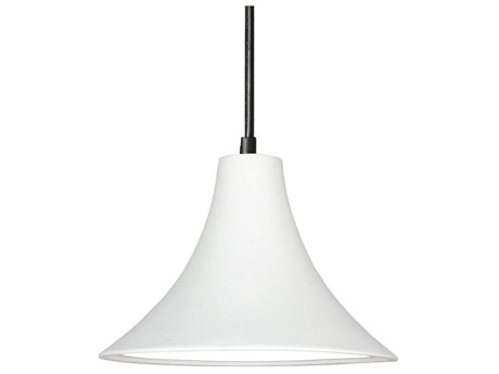 A19 Madera 1-Light White Bell Pendant