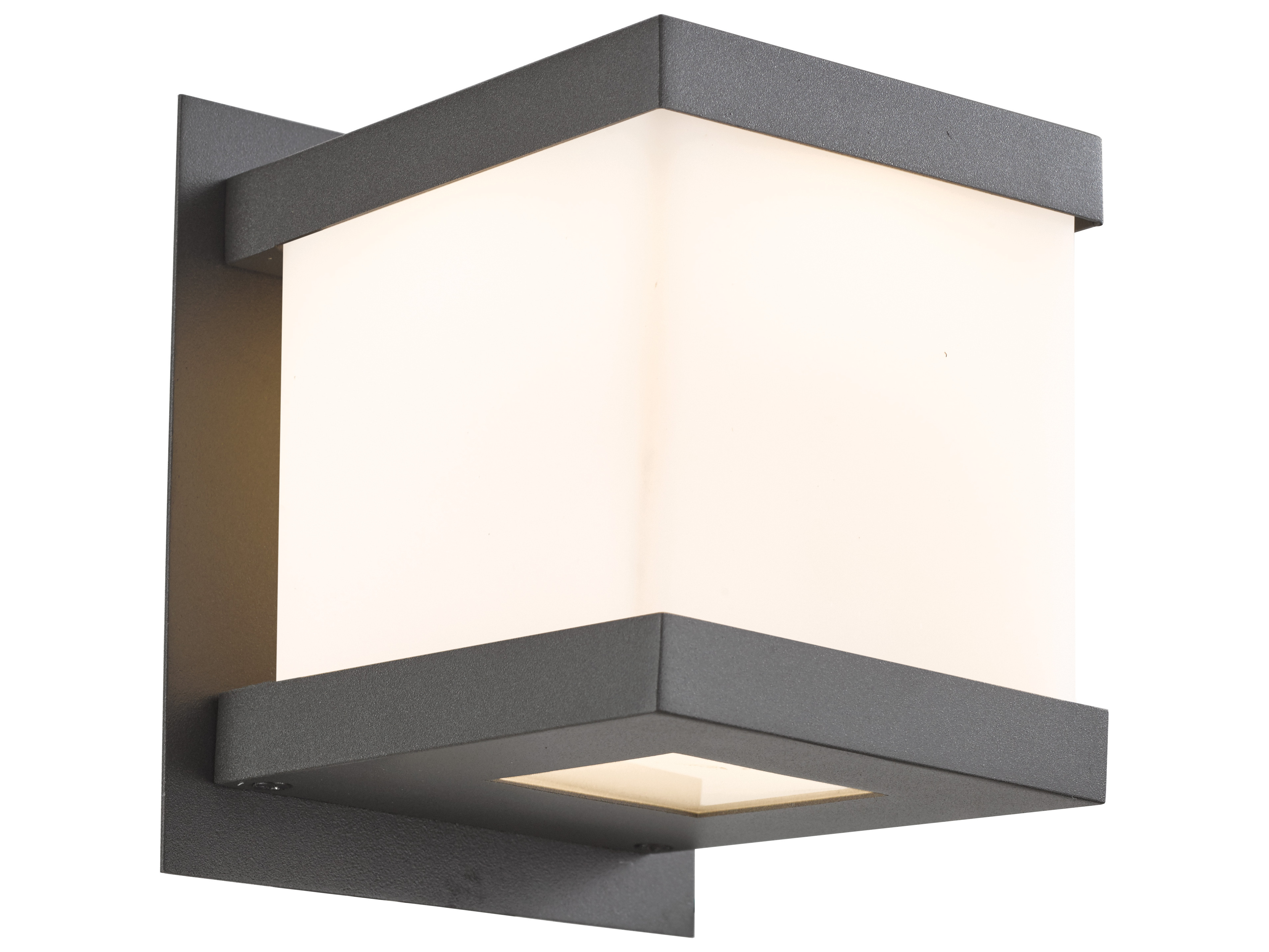 Abra Step 1-Light Outdoor Wall Light in Matte Black