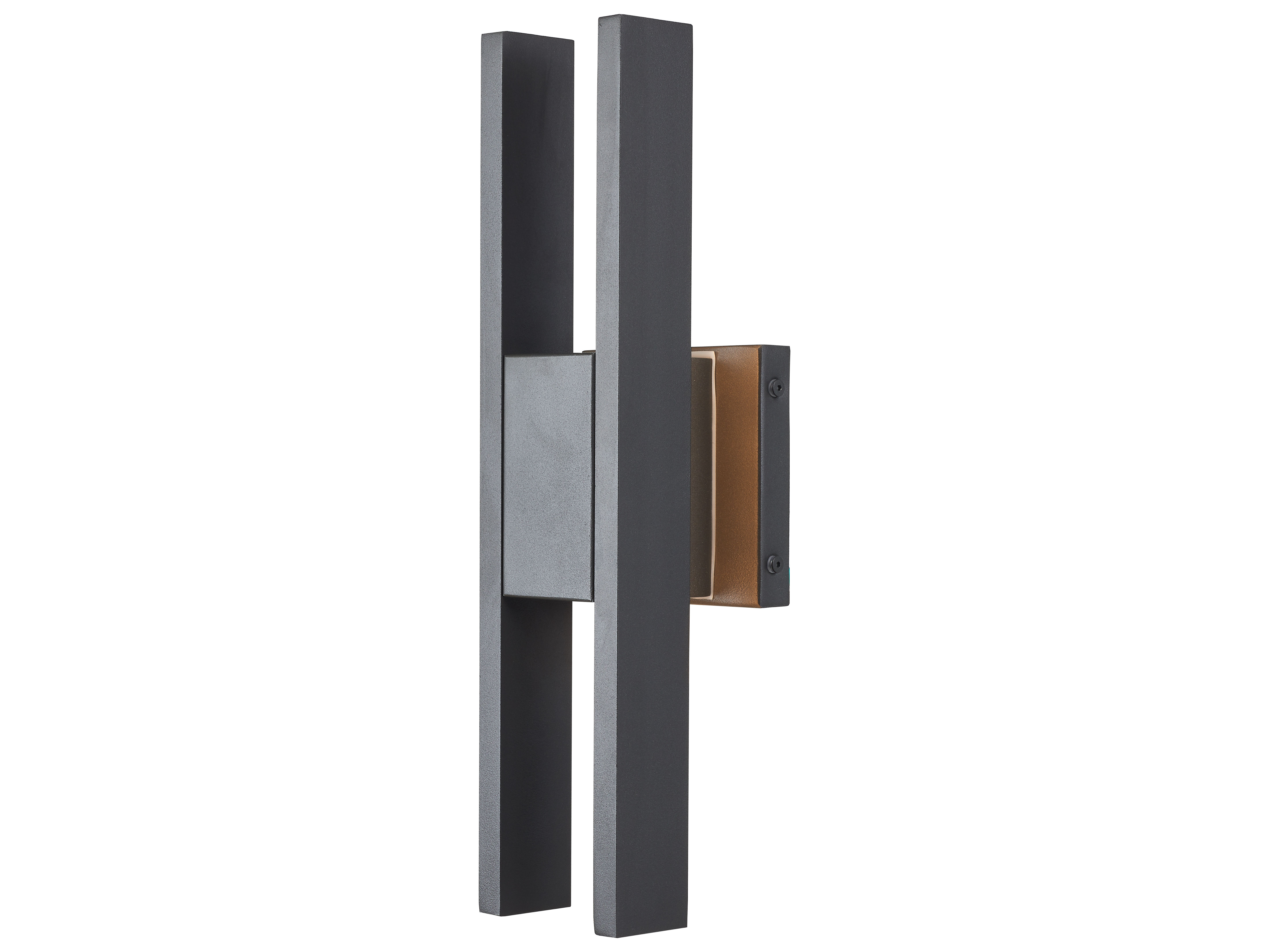 Abra Slate 2-Light Outdoor Wall Light in Matte Black