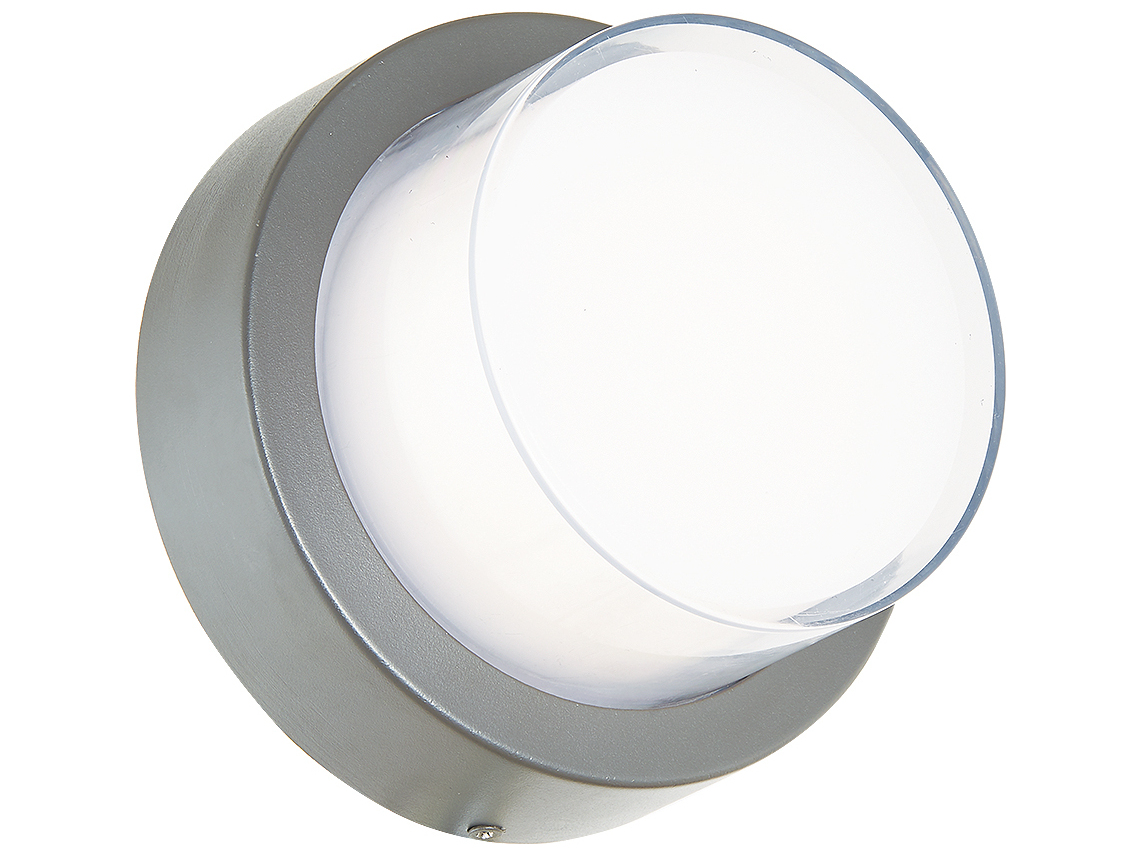 Abra Geo 1-Light Outdoor Wall Light in Silica