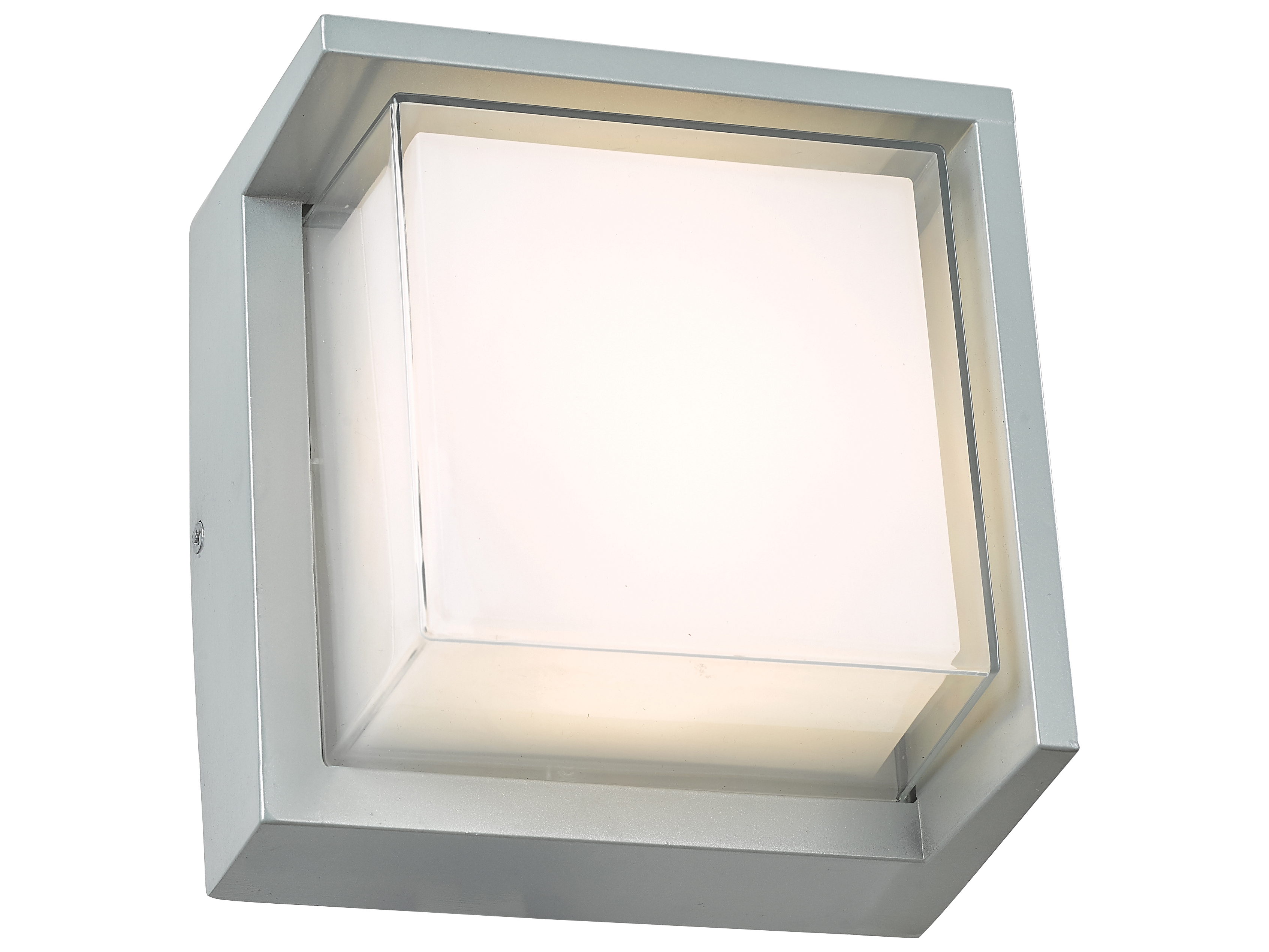 Abra Geo 1-Light Outdoor Wall Light in Silica