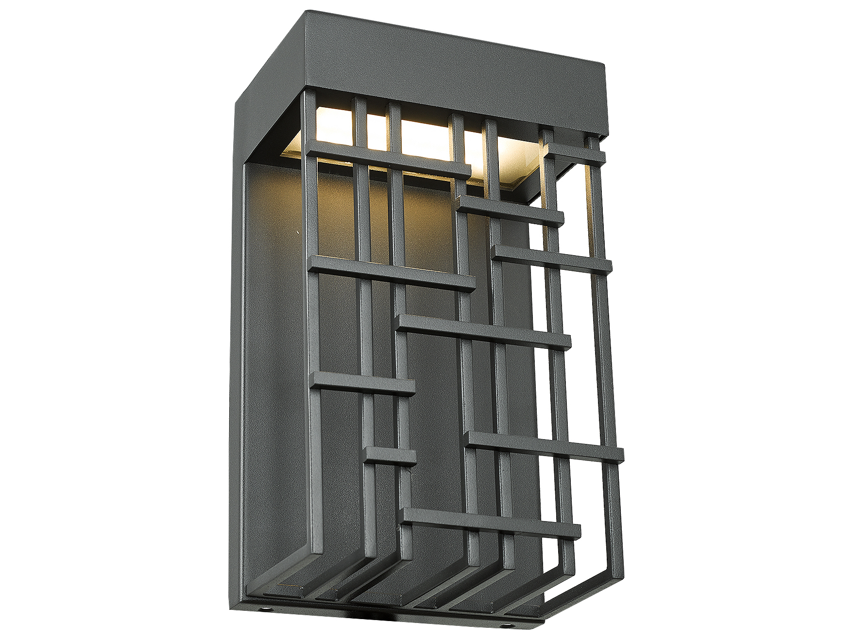 Abra Aspen 1-Light Outdoor Wall Light in Matte Black