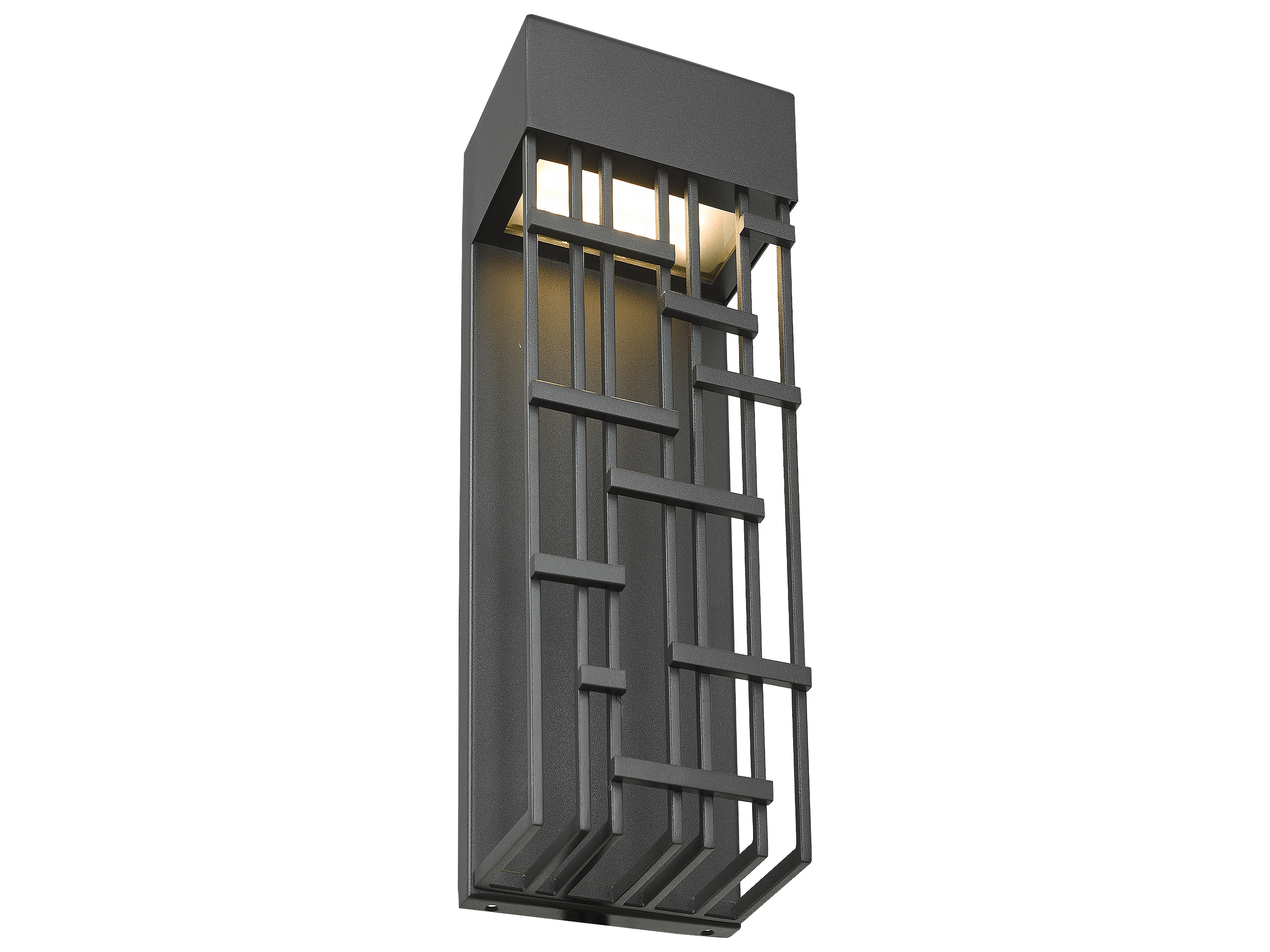 Abra Aspen 1-Light Outdoor Wall Light in Matte Black