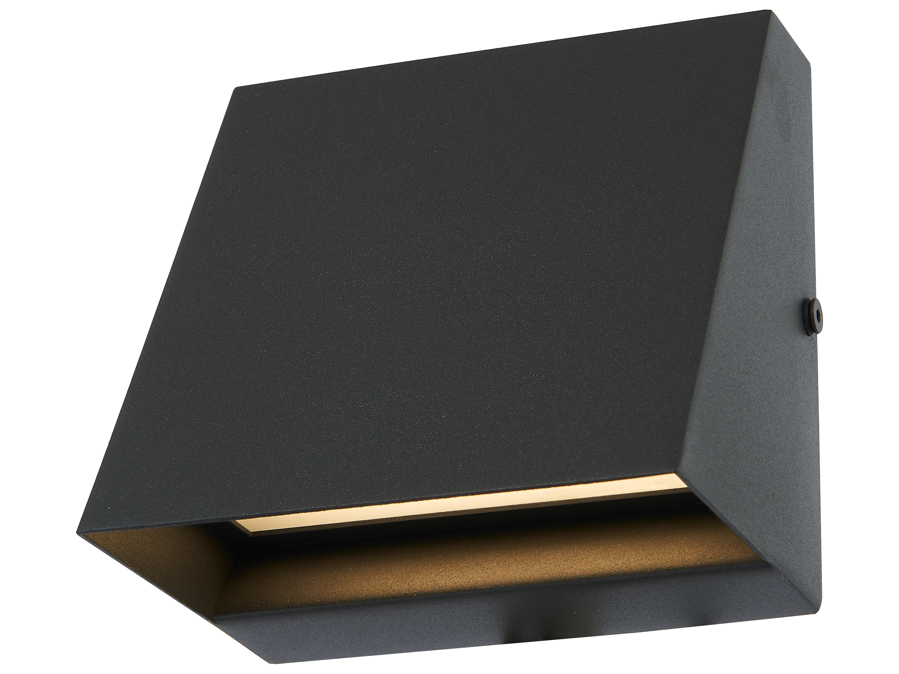 Abra Wedge 1-Light Outdoor Wall Light in Matte Black