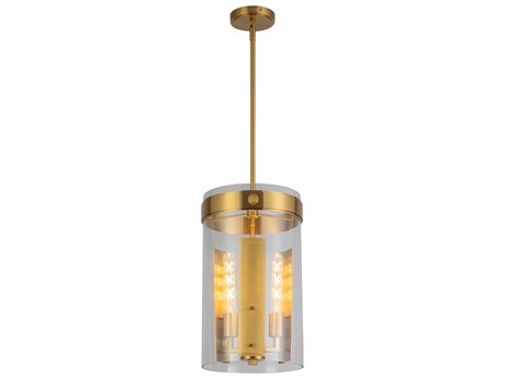 Artcraft Dahlia 3-Light Brushed Brass Mini Pendant