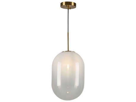Artcraft Vita 1-Light White Brass Mini Pendant