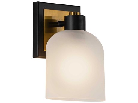 Artcraft Lyndon 1-Light Black Brushed Brass Wall Sconce