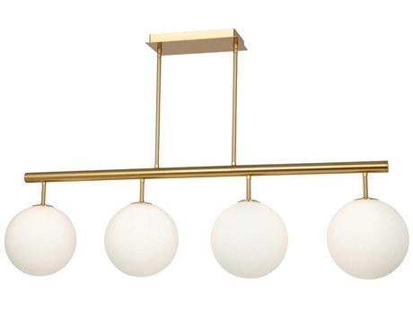 Artcraft Aurelia 4-Light Brass Globe Island Pendant