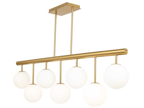 Artcraft Aurelia 7-Light Brass Globe Island Pendant