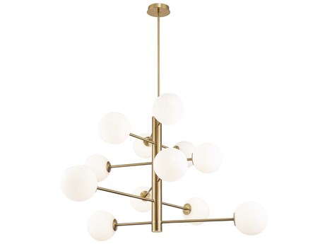 Artcraft Aurelia 12-Light Brass Globe Chandelier