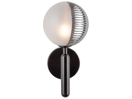 Artcraft Bolla 1-Light Black Wall Sconce
