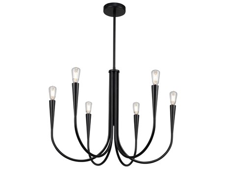 Artcraft Bronte 6-Light Black Chandelier