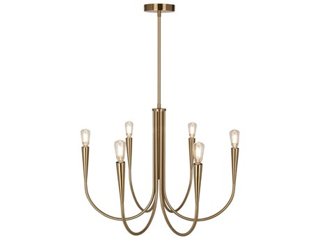 Artcraft Bronte 6-Light Brass Chandelier