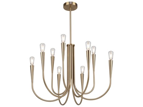 Artcraft Bronte 9-Light Brass Chandelier