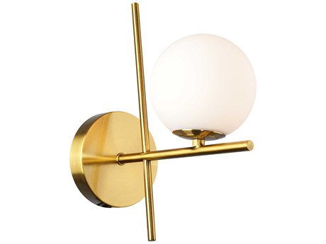 Artcraft Modena 1-Light Plated Brushed Brass Wall Sconce