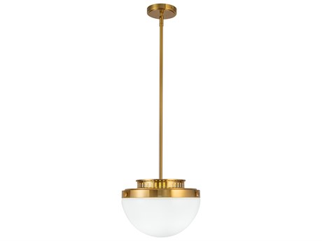 Artcraft Dahlia 1-Light Brushed Brass Mini Pendant