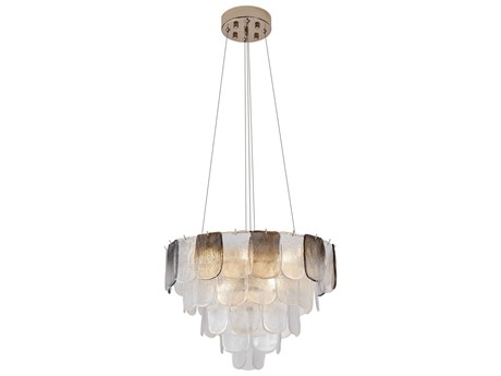Artcraft Bianca 12-Light Polished Nickel Crystalline Smoke Chandelier