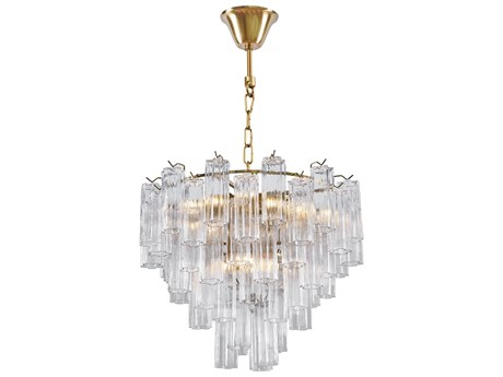 Artcraft Sophia 16-Light Brass Cylinder Tiered Chandelier