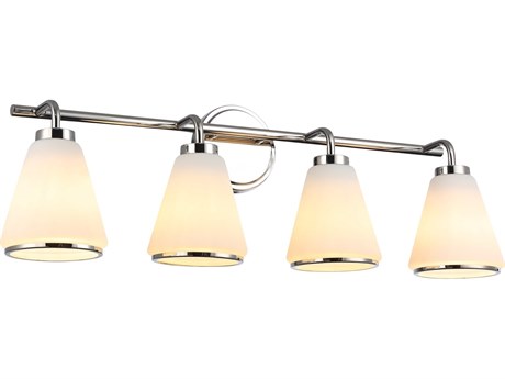 Artcraft Zoey 4-Light Polished Nickel Vanity Light