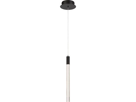 Artcraft Celine 1-Light Black Cylinder Mini Pendant