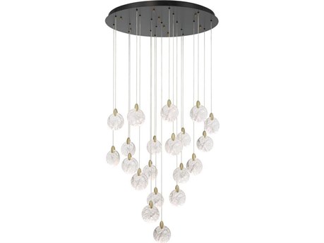 Artcraft Snowflake 20-Light Satin Brass Pendant