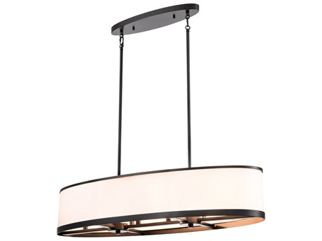Artcraft High Street 8-Light Black Linear Island Pendant