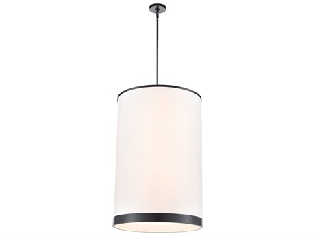 Artcraft High Street 8-Light Black Cylinder Pendant