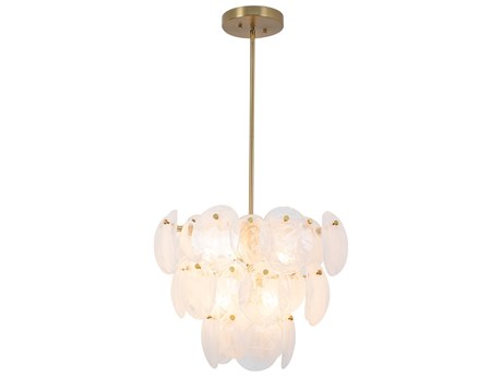 Artcraft Lily 8-Light Brushed Brass Chandelier