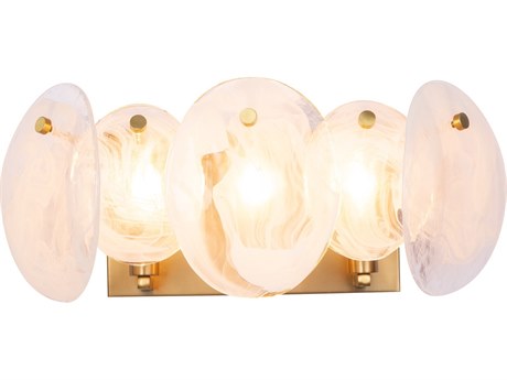 Artcraft Lily 3-Light Brushed Brass Vanity Light