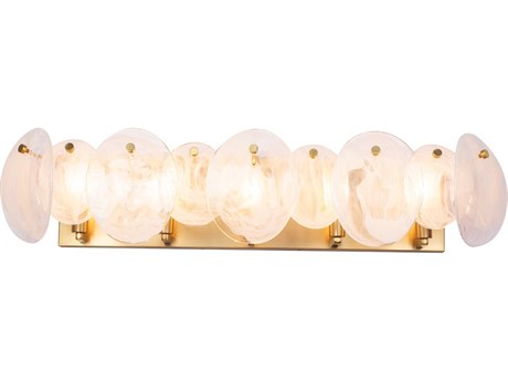 Artcraft Lily 5-Light Brushed Brass Vanity Light
