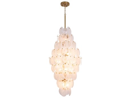 Artcraft Lily 15-Light Brushed Brass Chandelier