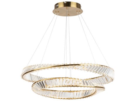 Artcraft Stella Brushed Brass Round Chandelier