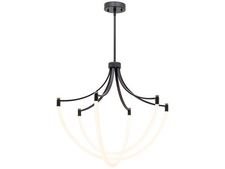 Artcraft Cascata 3-Light Black Brushed Brass Chandelier