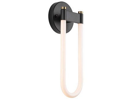 Artcraft Cascata 2-Light Black Brushed Brass Wall Sconce