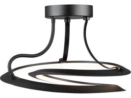 Artcraft Ara Black LED Semi Flush Mount