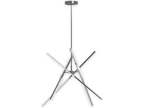 Artcraft Stix Chrome Black Linear Pendant