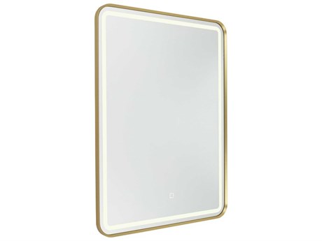 Artcraft Reflections Brushed Brass Rectangular Wall Mirror