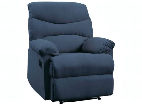 Acme Furniture Arcadia Blue Woven Fabric Upholstered Recliner