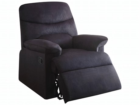 Acme Furniture Arcadia Black Woven Fabric Upholstered Recliner