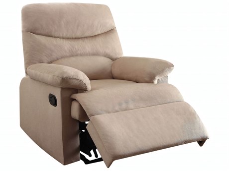 Acme Furniture Arcadia Beige Woven Fabric Upholstered Recliner