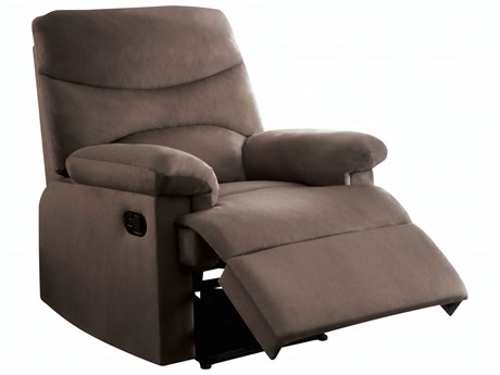 Acme Furniture Arcadia Light Brown Woven Fabric Upholstered Recliner