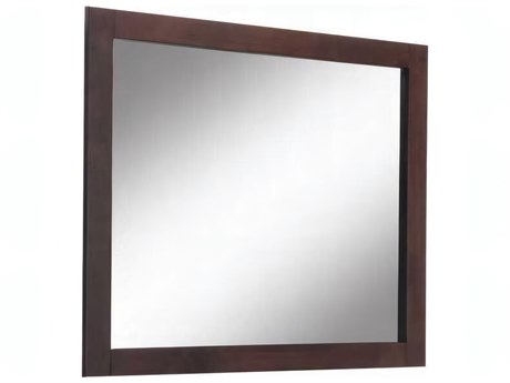 Acme Furniture Oberreit Walnut Rectangular Wall Mirror